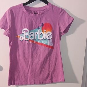 Barbie Lavender Graphic Short Sleeve Tee with Sunset Print